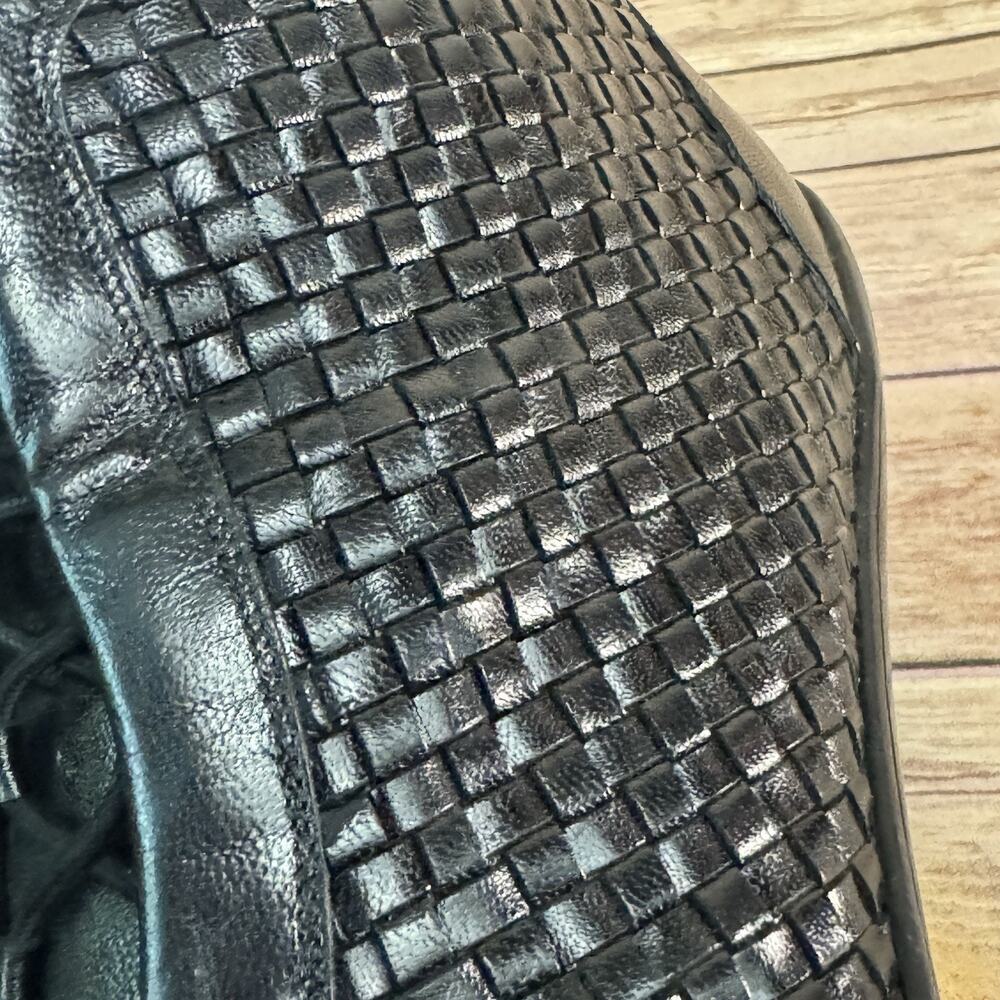 Studio Belvedere Mens Black Woven Calf Leather Alligator High Top Sneakers 12 - Picture 11 of 11